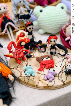 A set of crocheted amigurumi toys in the form of fictional characters 131525184
