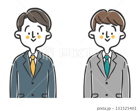 男性会社員　上半身　ベクター 131525401