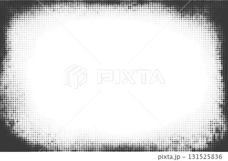 Abstract halftone vector frame for photo and poster design. Rough border template. Dotted dirty banner for decoration. Abstract halftone vector frame for photo and poster design. Rough border template. Dotted dirty banner for decoration. 131525836