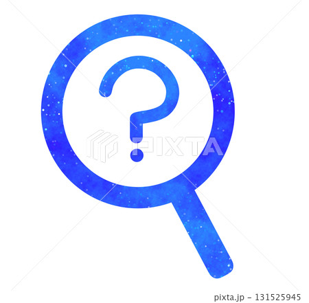 青い星空｜はてなマークの虫眼鏡 131525945