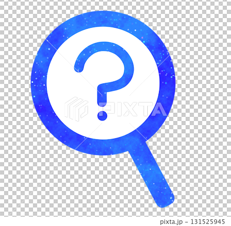 青い星空｜はてなマークの虫眼鏡 131525945