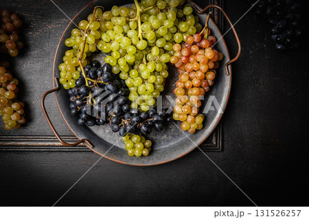 Fresh colorful grapes 131526257