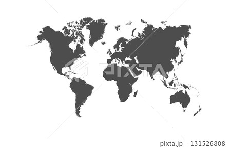 Illustration of a Colored map of world . Illustration of a Colored map of world . 131526808