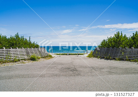 袋井市の同笠海岸の風景(静岡県) 131527327