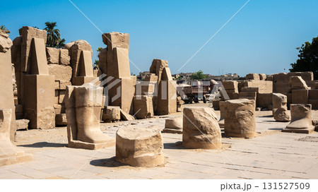 Ancient ruins of Karnak Temple in Luxor, Egypt Ancient ruins of Karnak Temple in Luxor, Egypt 131527509