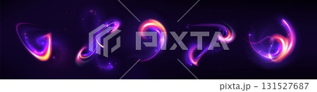 Glowing magic swirls with dust and fairy sparkles Glowing magic swirls with dust and fairy sparkles 131527687