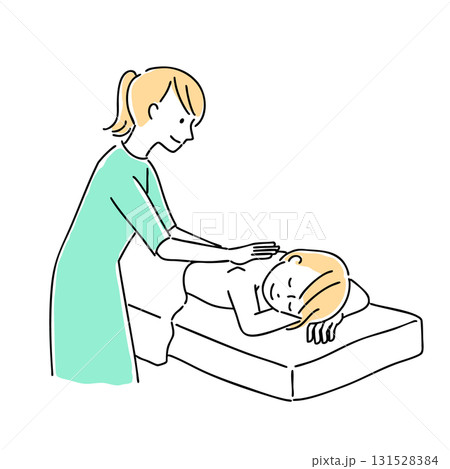 エステサロンでケアをする女性 131528384