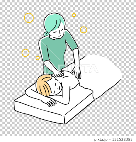 A woman receiving care at a beauty salon A woman receiving care at a beauty salon 131528385