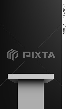 abstract minimalist white podium display stand on black background with clean sharp edges studio product showcase modern luxury presentation template for branding and advertising abstract minimalist white podium display stand on black background with clean sharp edges studio product showcase modern luxury presentation template for branding and advertising 131528523