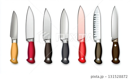 Sharp Kitchen Knives Set Colorful Handles Modern Design Cooking Utensils Professional Chef Tools 131528872