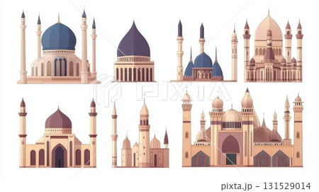 Beautiful Mosque Architecture Collection Islamic Buildings Design Art Dome Arab East Asia Blue Image 131529014