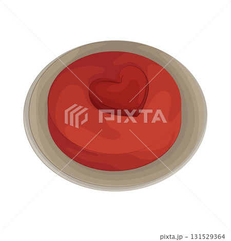 Illustration of honeymoon cake  131529364