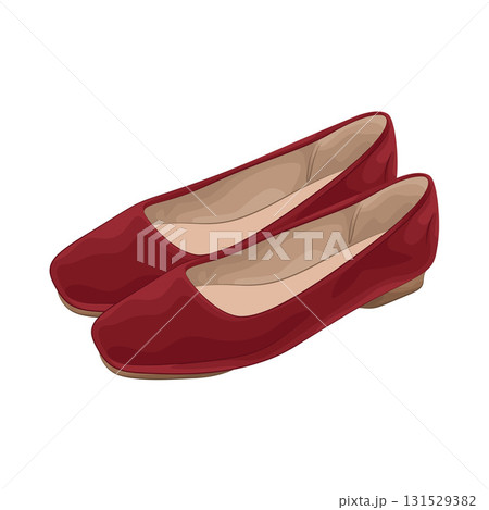 Illustration of flat shoes Illustration of flat shoes 131529382