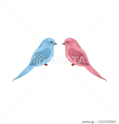 Illustration of bird couple  131529561