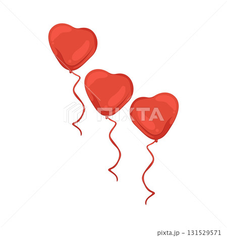 Illustration of heart shaped balloon Illustration of heart shaped balloon 131529571