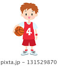 バスケットボールを持つ男の子のイラスト 131529870