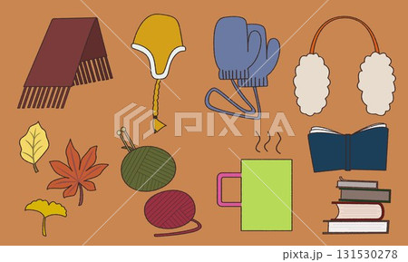 秋冬物にイラスト素材 秋冬物にイラスト素材 131530278