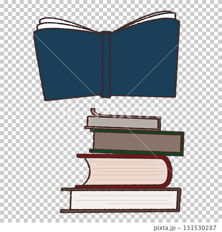 Illustration of stacked books Illustration of stacked books 131530287