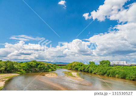 木津川風景　上津屋橋下流側　京都府八幡市 131530527
