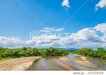 木津川風景 上津屋橋下流側 京都府八幡市 木津川風景 上津屋橋下流側 京都府八幡市 131530529