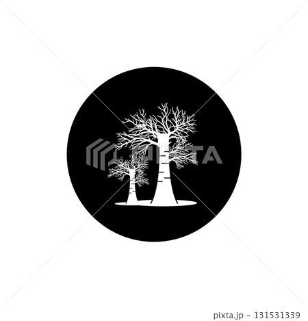 Black silhouette of a tree with wind blown leaves white Black silhouette of a tree with wind blown leaves white 131531339