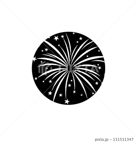 fireworks icon with black circle background 131531347