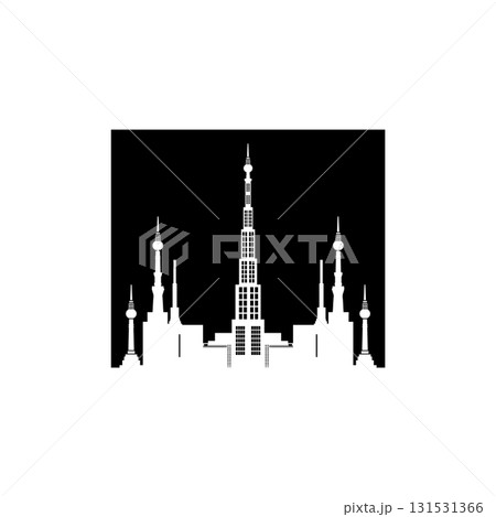 building icon in the middle of the city building icon in the middle of the city 131531366