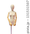 Human mannequin torso with wooden articulated arms for fashion design and art modeling 131531507