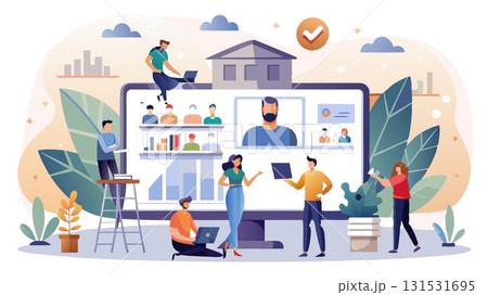 A community focused virtual museum concept fostering a sense of community among users, offering online forums, virtual events, and opportunities for social interaction, building a strong online commu 131531695