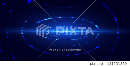 Abstract light blue dotted lines glowing circles on dark background. Abstract light blue dotted lines glowing circles on dark background. 131531880
