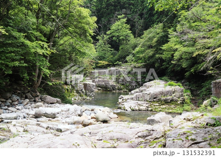 初夏の奥津渓谷の風景 初夏の奥津渓谷の風景 131532391