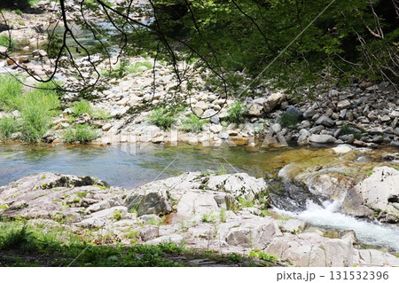 初夏の奥津渓谷の風景 初夏の奥津渓谷の風景 131532396