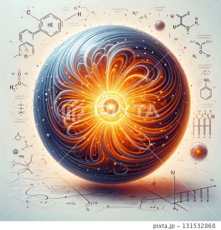 【未来の動力】プラズマが輝く 核融合炉心イメージ（クリーンエネルギーCG）　サナエノミクス 131532868