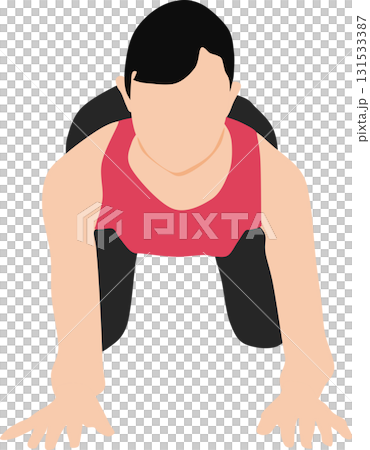 節食（伸展）的女人的插圖 131533387