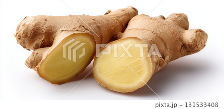 Fresh ginger root ideal for cooking and herbal remedies 131533408