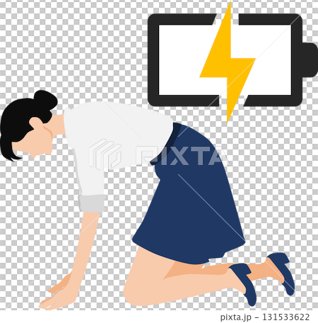 一位精疲力竭的女商人的插圖 一位精疲力竭的女商人的插圖 131533622