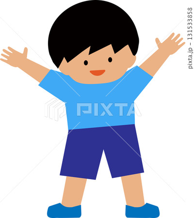 手を広げた男の子 131533858