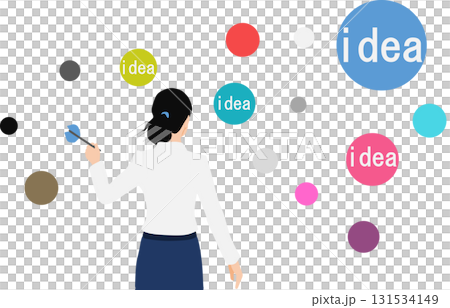 有想法的女商人的插圖 131534149