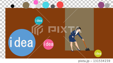 有想法的女商人的插圖 131534159