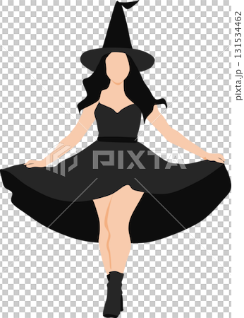 魔女のイラスト(ハロウィーン)シルエット 魔女のイラスト(ハロウィーン)シルエット 131534462