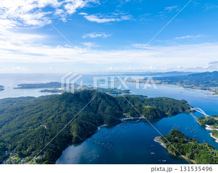 気仙沼大島大橋と気仙沼大島（宮城県気仙沼市） 131535496