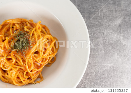 Delicious Rose Pasta Plating, Fork, tomato sauce 131535827