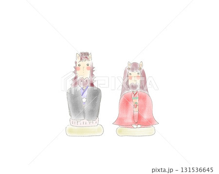 新年の挨拶をする午のイラスト 131536645