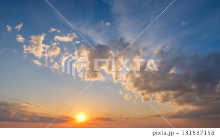 Beautiful dramatic scenic sunset sky background Beautiful dramatic scenic sunset sky background 131537158