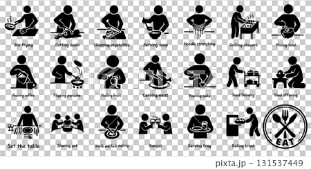 Food Related Pictogram Set 131537449