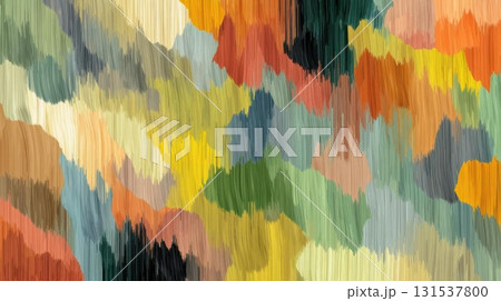 Smooth color transitions in a vibrant grainy background with stylized shapes, modern abstract art. 131537800