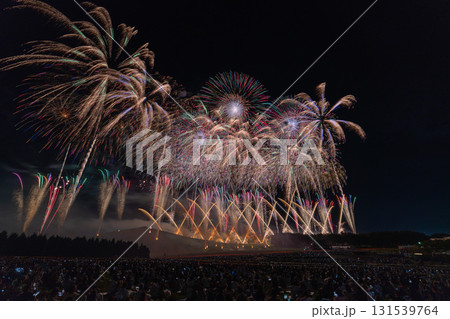 北海道芸術花火大会, モエレ沼, 札幌, 花火, 夏, 花火大会, 打ち上げ花火, イベント, 夜空 131539764