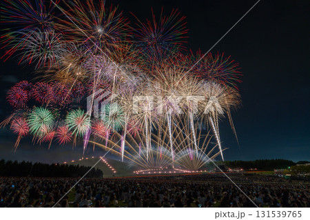 北海道芸術花火大会, モエレ沼, 札幌, 花火, 夏, 花火大会, 打ち上げ花火, イベント, 夜空 131539765