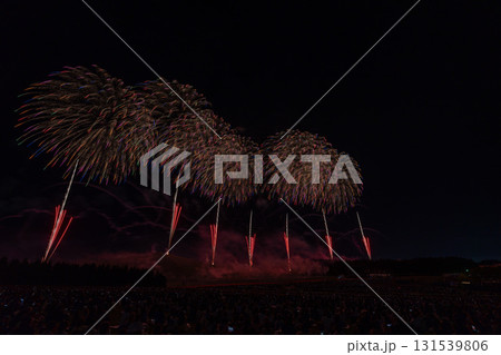 北海道芸術花火大会, モエレ沼, 札幌, 花火, 夏, 花火大会, 打ち上げ花火, イベント, 夜空 131539806