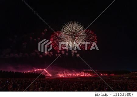 北海道芸術花火大会, モエレ沼, 札幌, 花火, 夏, 花火大会, 打ち上げ花火, イベント, 夜空 131539807